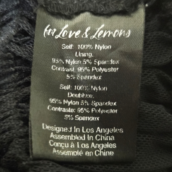 FOR LOVE & LEMONS | Sunshine Crop Top in Black ~ Size Small - Picture 6 of 6